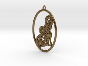 Earring / Pendant - Elephant  in Polished Bronze