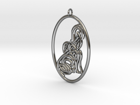 Earring / Pendant - Elephant  in Fine Detail Polished Silver