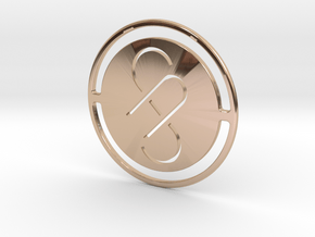  Pendant Monogram AS in 14k Rose Gold Plated Brass