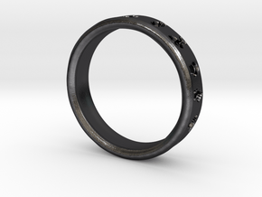 PokemonRing - Size 9 Test in Polished and Bronzed Black Steel