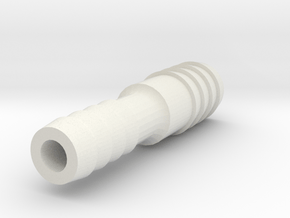 1/2 Inch To 3/8 Hose Barb Reducer in White Natural Versatile Plastic