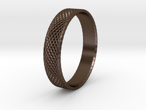 0103 Lissajous Figure Ring (Size10.5, 20.2mm) #004 in Polished Bronze Steel