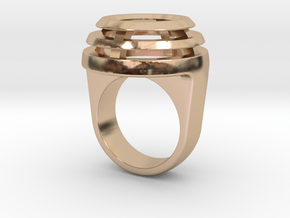 DOME RING - SIZE 8 in 14k Rose Gold Plated Brass