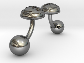 Manschetten Stop atom1 in Polished Silver