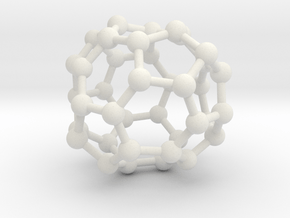 0094 Fullerene c38-13 c2 in White Natural Versatile Plastic