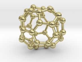 0094 Fullerene c38-13 c2 in 18k Gold Plated Brass