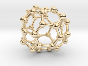 0094 Fullerene c38-13 c2 in 14K Yellow Gold