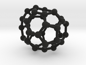 0096 Fullerene c38-15 c2v in Black Natural Versatile Plastic