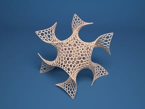 Cubic Gyroid (Voronoi) in White Natural Versatile Plastic