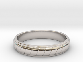 Ring T60 in Rhodium Plated Brass