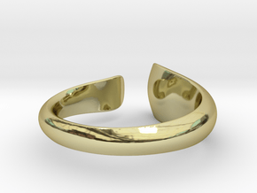 Tactile Flame - Size 7 in 18k Gold Plated Brass