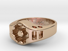 US13 Ring XIX: Tritium (Silver) in 14k Rose Gold Plated Brass