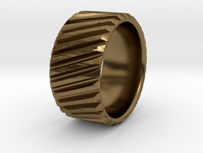 Gear Cog Fashion Ring Size 10 in Polished Bronze