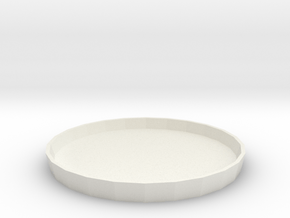 Circular Tray 1:6 in White Natural Versatile Plastic