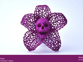 Skeletal Flower in Purple Processed Versatile Plastic