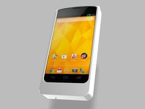 Nexus 4 5000mah Charger with USB Power Out in White Natural Versatile Plastic