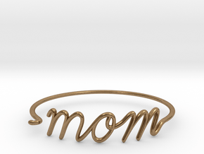 Mom Wire Bracelet in Natural Brass