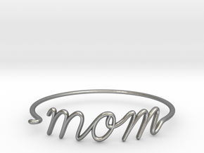 Mom Wire Bracelet in Natural Silver