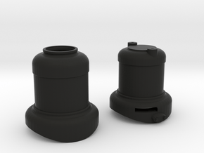 SE scale Domes with Sloted Sand dome in Black Natural Versatile Plastic