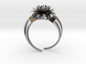 Aster Ring Stl in Fine Detail Polished Silver