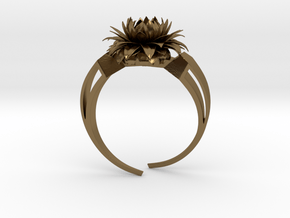 Aster Ring Stl in Polished Bronze