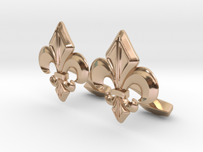 Designer Cufflink in 14k Rose Gold Plated Brass