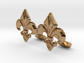 Designer Cufflink in Polished Brass