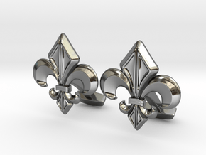 Gothic Cufflinks in Fine Detail Polished Silver