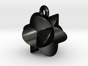 Earring-c-4-3-10-45-p1o1 in Matte Black Steel
