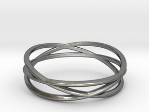 ASNY Tri Swirl Bracelet in Fine Detail Polished Silver