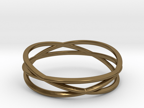 ASNY Tri Swirl Bracelet in Polished Bronze
