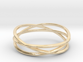 ASNY Tri Swirl Bracelet in 14k Gold Plated Brass