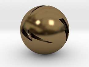 Lightning Ball! in Polished Bronze
