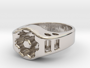 US11 Ring XIX: Tritium (Silver) in Rhodium Plated Brass