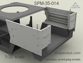 1/35 SPM-35-014 HMMWV side shields for GMV in Clear Ultra Fine Detail Plastic