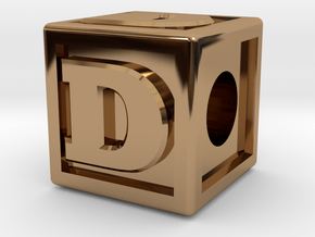 Name Pieces; Letter "D" in Polished Brass