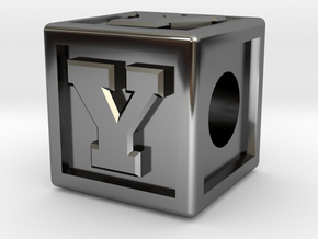 Name Pieces; Letter "Y" in Fine Detail Polished Silver