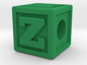 Name Pieces; Letter "Z" in Green Processed Versatile Plastic