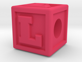 Name Pieces; Letter "L" in Pink Processed Versatile Plastic