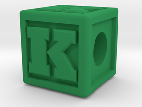 Name Pieces; Letter "K" in Green Processed Versatile Plastic