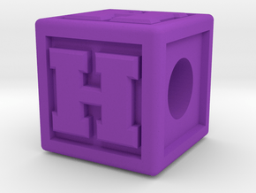 Name Pieces; Letter "H" in Purple Processed Versatile Plastic