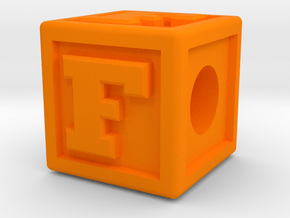Name Pieces; Letter "F" in Orange Processed Versatile Plastic