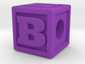 Name Pieces; Letter "B" in Purple Processed Versatile Plastic