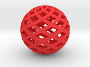 Sphere, Small in Red Processed Versatile Plastic