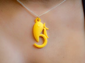 Modern Ganesha pendant in Yellow Processed Versatile Plastic