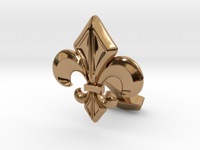 Gothic Cufflink Single Piece in Polished Brass