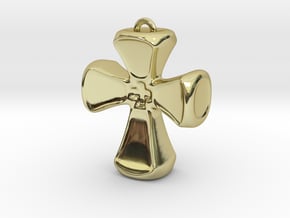 Crusader Cross Pendant/ Keyring Fob in 18k Gold