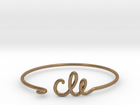 CLE Wire Bracelet (Cleveland) in Natural Brass