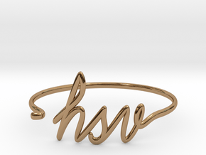 HSV Wire Bracelet (Huntsvegas) in Polished Brass