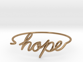 Hope Wire Bracelet in Polished Brass